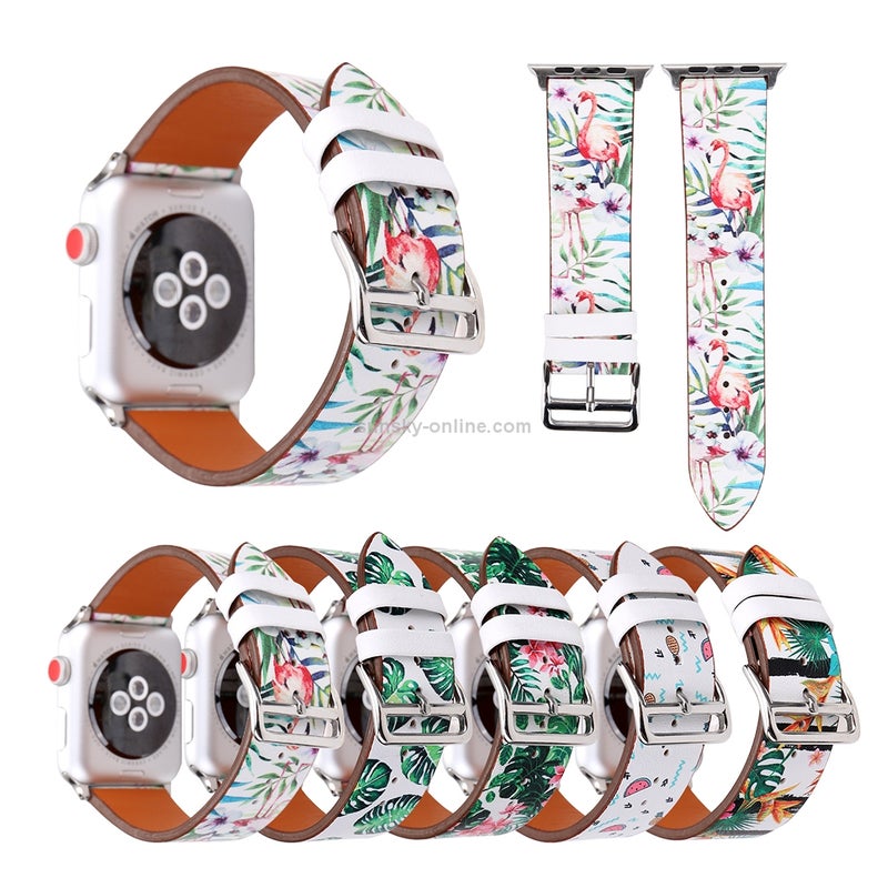 Fashion Genuine Leather New Spring Series Watch Band for Apple Watch Series 3 & 2 & 1 42mm