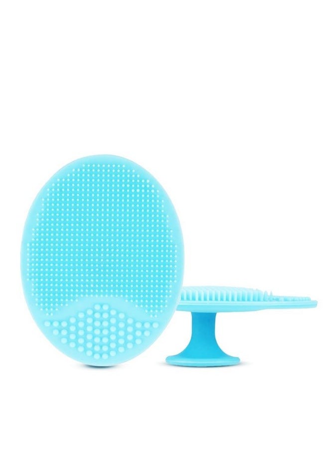 Valkyrie VALKYRIE Silicone Face Scrubber Exfoliator, Soft Face Brush, Facial Cleansing Brush, Acne Blackheads Removing, Acne Pore Pad for Deep Cleaning Skin Care for Girls & Women's (FS BLUE)  - Image 1