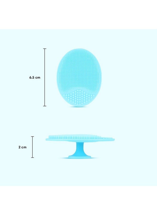 Valkyrie VALKYRIE Silicone Face Scrubber Exfoliator, Soft Face Brush, Facial Cleansing Brush, Acne Blackheads Removing, Acne Pore Pad for Deep Cleaning Skin Care for Girls & Women's (FS BLUE)  - Image 2