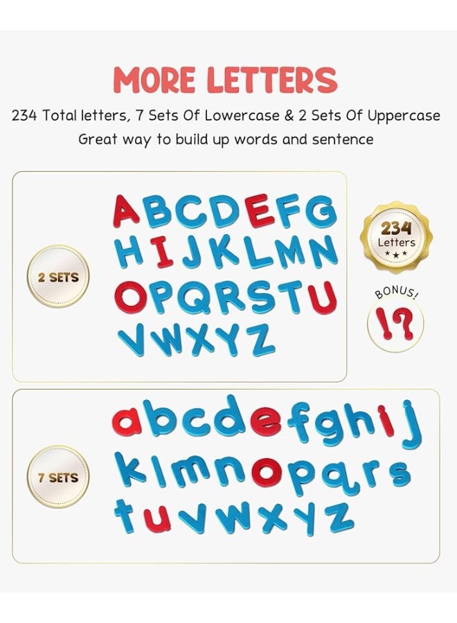 Gamenote Classroom Magnetic Letters Kit 234 Pcs with Double-Side Magnet Board - Foam Alphabet Letters for Kids Spelling and Learning - Image 3
