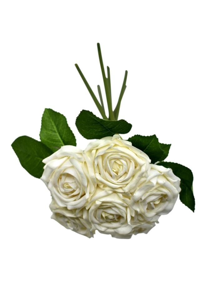 HOMESTAR Decorative Roses White/Green - Image 2