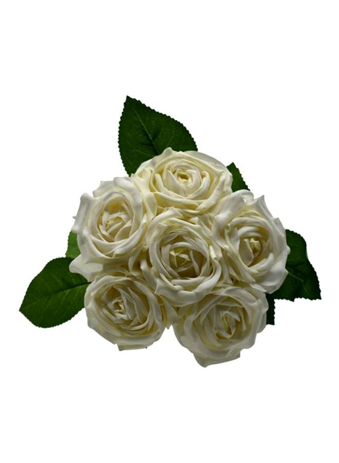 HOMESTAR Decorative Roses White/Green - Image 1