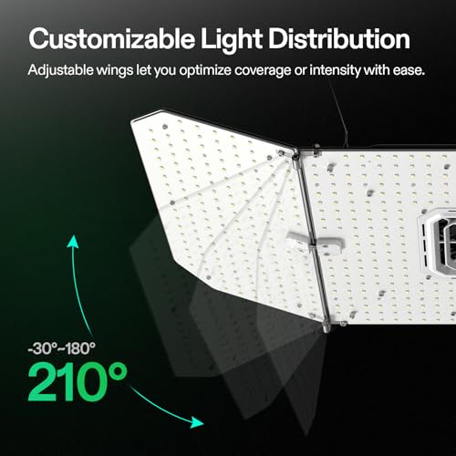 VIVOSUN AeroLight Wing AW200SE، ضوء نمو LED 200W مع مروحة دوران مدمجة، متوافق مع التطبيق، يستخدم مع وحدة تحكم Growhub E42A/E25 لتحقيق المزيد من الوظائف لخيمة النمو 2x4/3x3 - Image 4