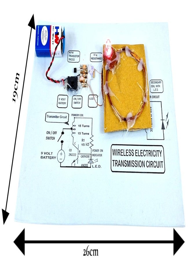 StepsToDo Wireless Electricity Transmission Project Kit | DIY Model of Wireless Power Transfer by Mutual Induction for Class 12 Physics Student with Coils LED Demo and STEM Instruction Guide - Image 4