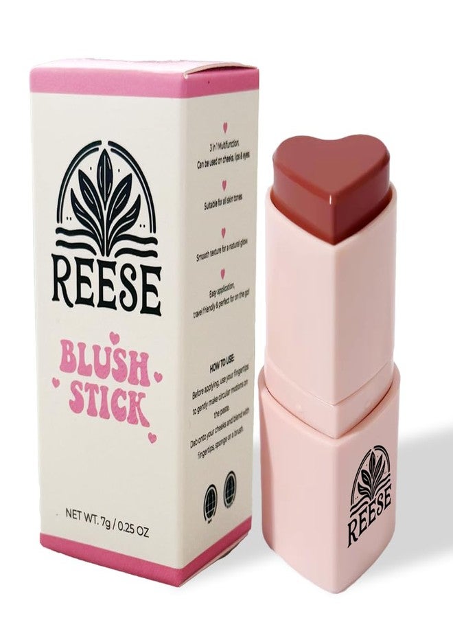 Reese 3-in-1 Multifunction Blush Stick - Blush, Lip Tint, Eye Shadow - Creamy, Long-Lasting, Easy Application for a Flawless Look | Charming Grape - Image 5