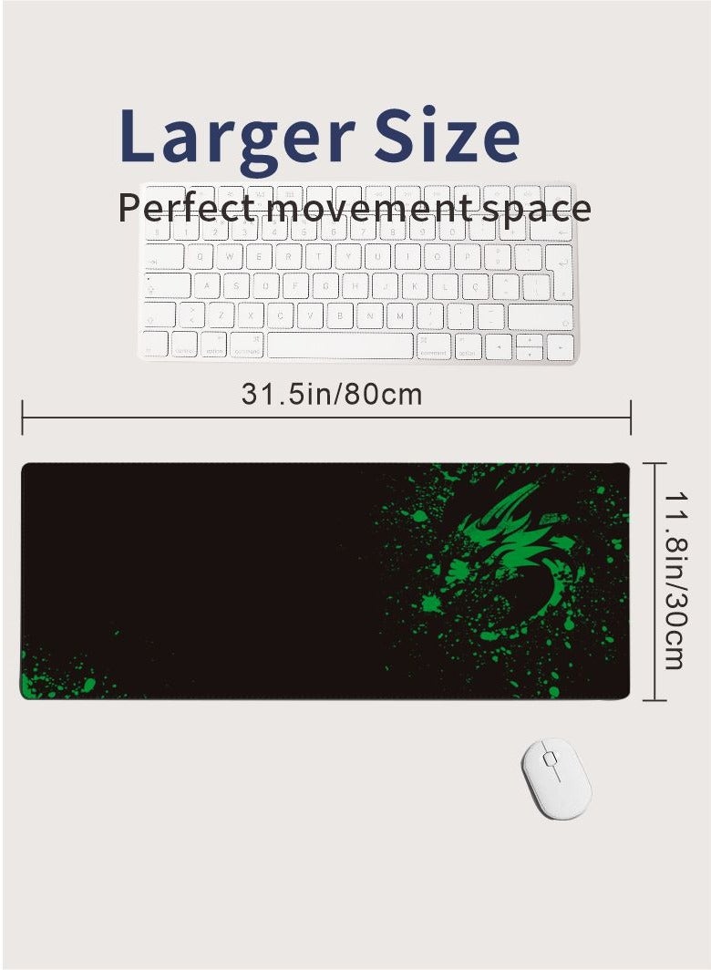 YEADMAL Large Gaming Mouse Pad for Keyboard and Mouse with Anti-Slip Rubber Base,Desk Mouse Pad for Gamer, Office & Home,Black  - Image 2