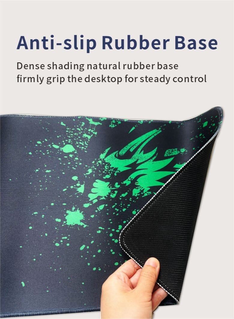 YEADMAL Large Gaming Mouse Pad for Keyboard and Mouse with Anti-Slip Rubber Base,Desk Mouse Pad for Gamer, Office & Home,Black  - Image 3