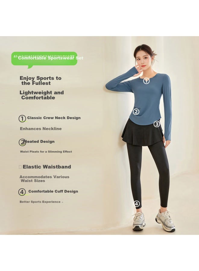 FANDIMU Vandimu Women's Yoga Set Spring Summer New Fitness Sportswear Pilates Training Running Cycling Slimming Set - Image 1