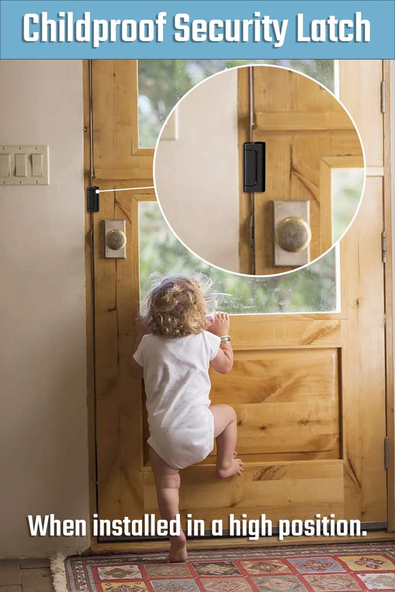 Greatalent Home Security Door Reinforcement Lock Childproof  Made Of Aluminum Alloy (Aluminum-5Pack) - Image 4
