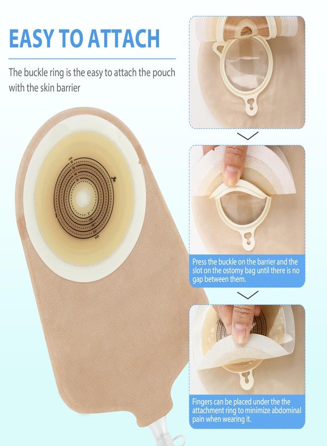 Heagimed 30 PCS Urostomy Bag, Two Piece Ostomy Supplies for Colostomy Ileostomy Stoma Care, Urostomy Supplies, Max Cut 45mm (20 X Colostomy Bags+ 10 X Skin Barrier） - Image 2