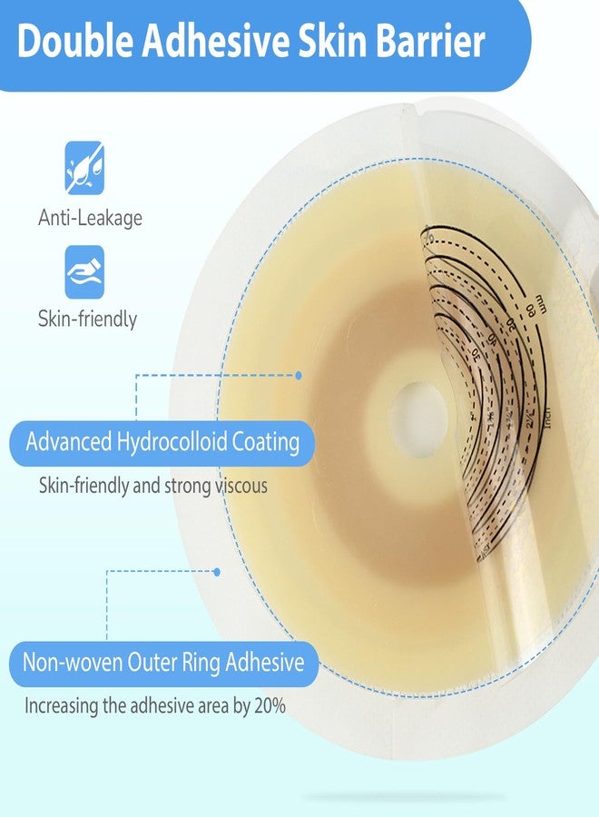 Heagimed 30 PCS Urostomy Bag, Two Piece Ostomy Supplies for Colostomy Ileostomy Stoma Care, Urostomy Supplies, Max Cut 45mm (20 X Colostomy Bags+ 10 X Skin Barrier） - Image 3