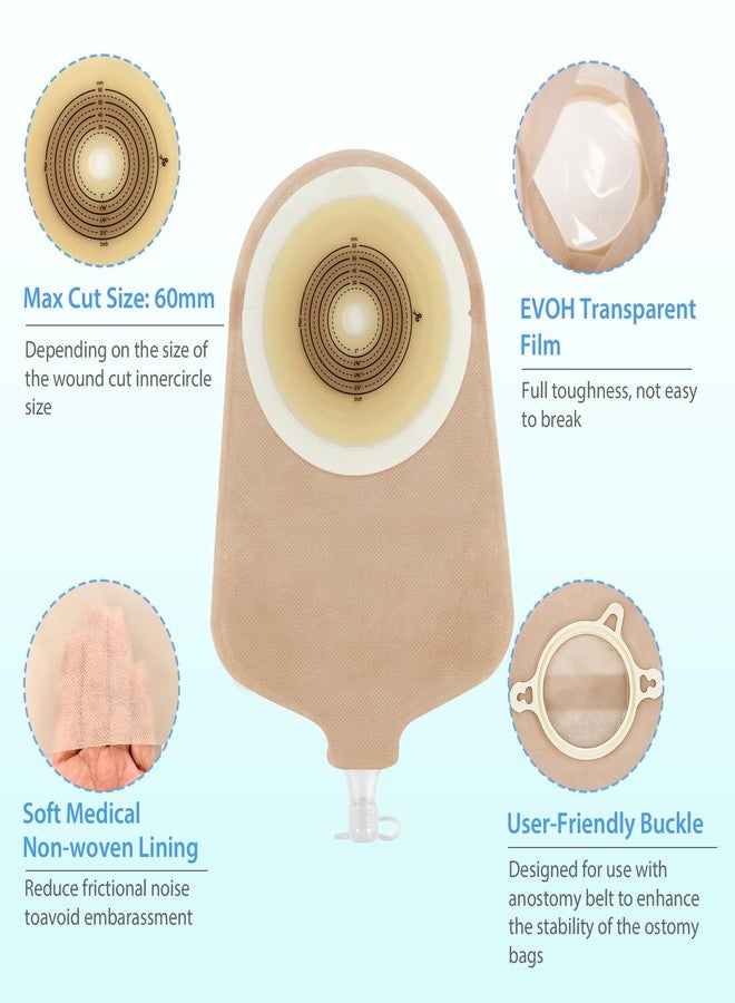 Heagimed 30 PCS Urostomy Bag, Two Piece Ostomy Supplies for Colostomy Ileostomy Stoma Care, Urostomy Supplies, Max Cut 45mm (20 X Colostomy Bags+ 10 X Skin Barrier） - Image 4