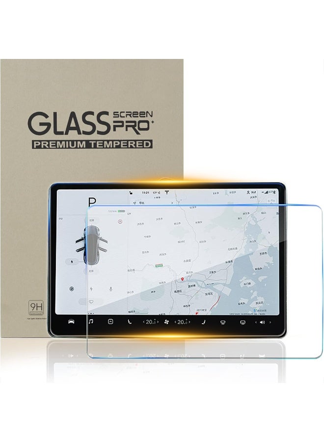 أتش بي أس واقي شاشة زجاجي غير لامع لتسلا موديل 3 / موديل Y – حماية مضادة للوهج وبصمات الأصابع لشاشة اللمس الوسطى | إكسسوار شاشة الملاحة - Image 1