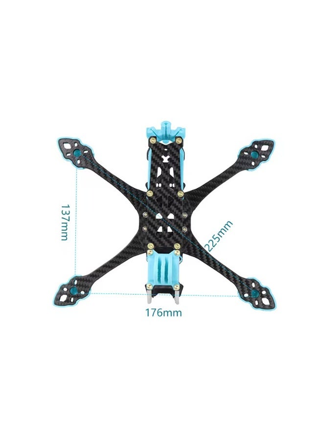 MARK5 5-inch FPV Drone Carbon Fiber Frame with 7075 Aluminum Side Plate - Image 3