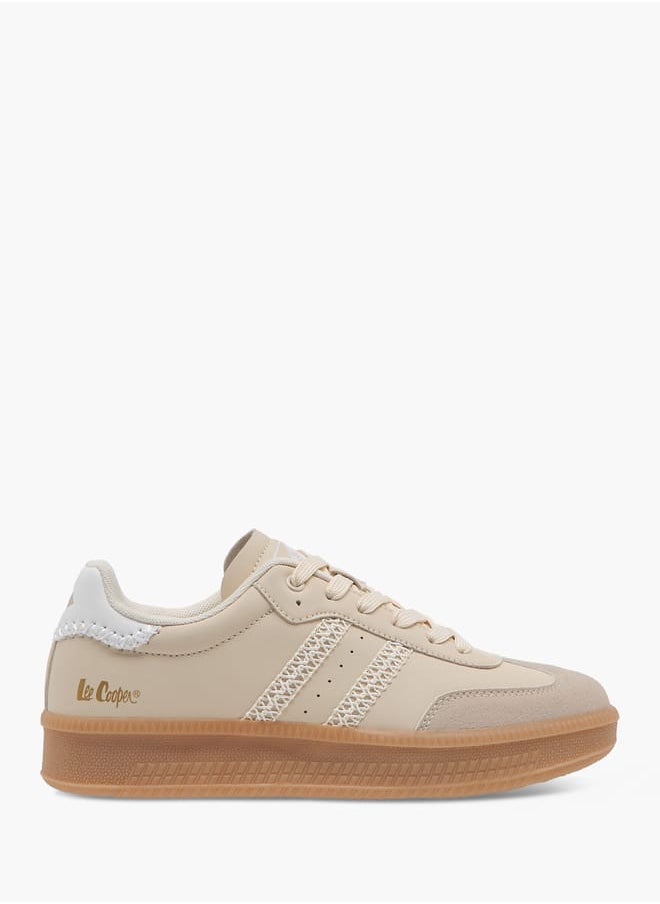 Lee Cooper - Women's Panelled Sneakers with Lace-Up Closure - Image 1