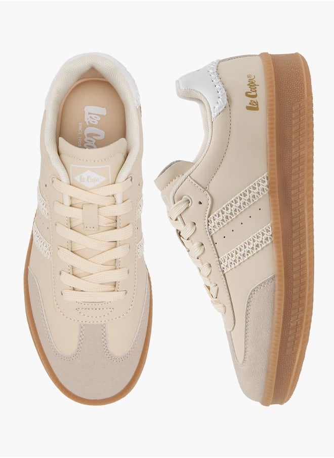 Lee Cooper - Women's Panelled Sneakers with Lace-Up Closure - Image 1