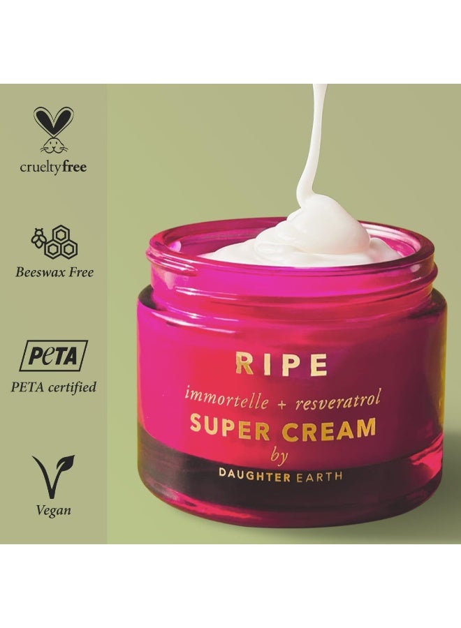 Ripe Super Cream Moisturiser Immortelle + Resveratrol For Menopause Hormonal Skin & Estrogen Free With Peptides, Ceramides & Red Clover | Targets Firmness, Lines & Wrinkles - 50 ml - Image 5