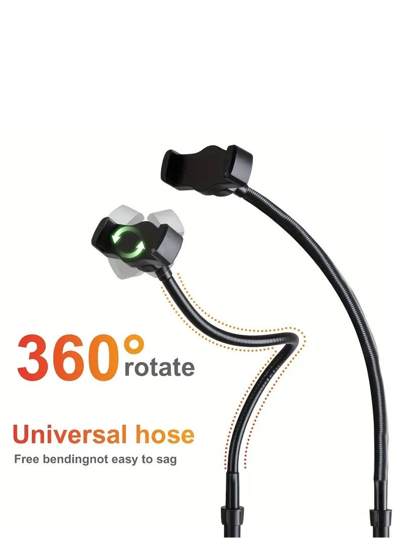 M MIAOYAN Multifunctional Foldable Microphone Stand | 360° Tripod with Phone/Tablet Holder | Ideal for Vlog, Live Streaming, Outdoor Singing  - Image 2