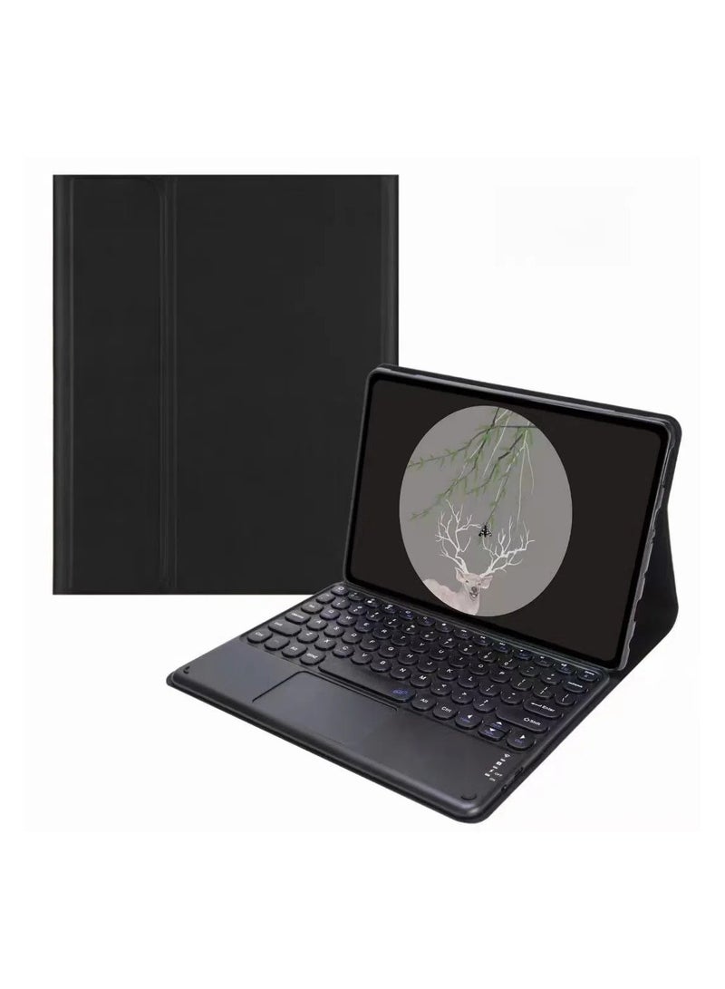 حافظة لوحة المفاتيح متوافقة مع Honor Pad 8 بحجم 12 بوصة، لوحة مفاتيح ملونة مع مفاتيح دائرية رائعة وحافظة قابلة للإزالة لهونر باد 8 HEY-W09