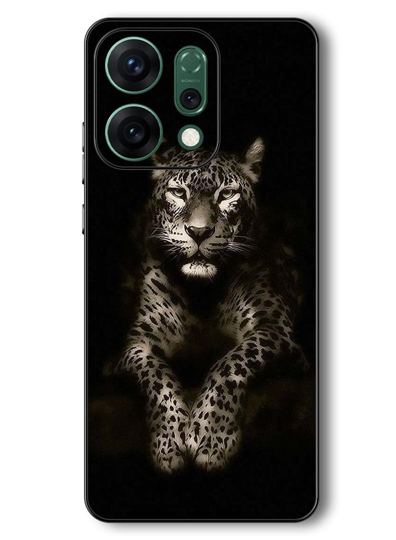 Theodor Case Compatible with Oppo Reno 14 6.59 Inch Protection Shockproof Bumper Cover Leopard - Image 1