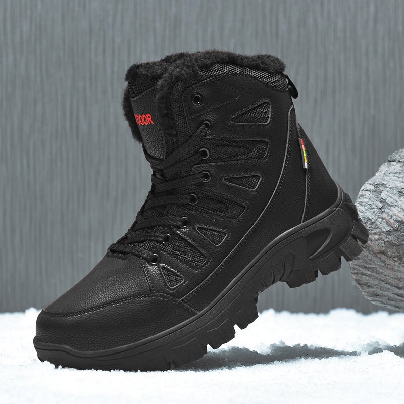 Large Size Warm High-Top Short Boots Cotton Shoes Snow Boots Men'S Velvet Outdoor Military Boots Men'S Shoes - Image 1
