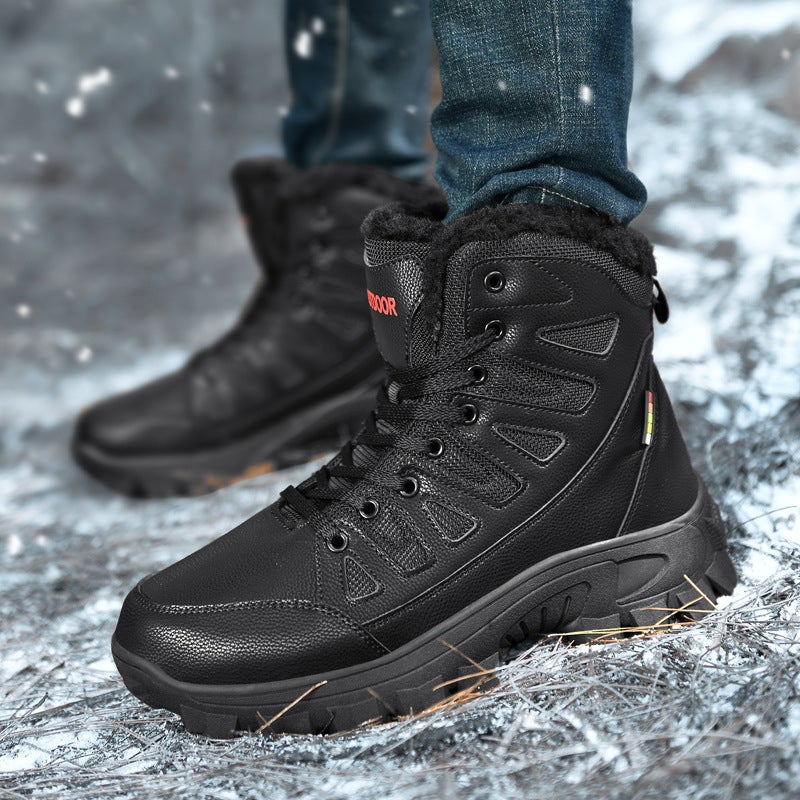 Large Size Warm High-Top Short Boots Cotton Shoes Snow Boots Men'S Velvet Outdoor Military Boots Men'S Shoes - Image 4