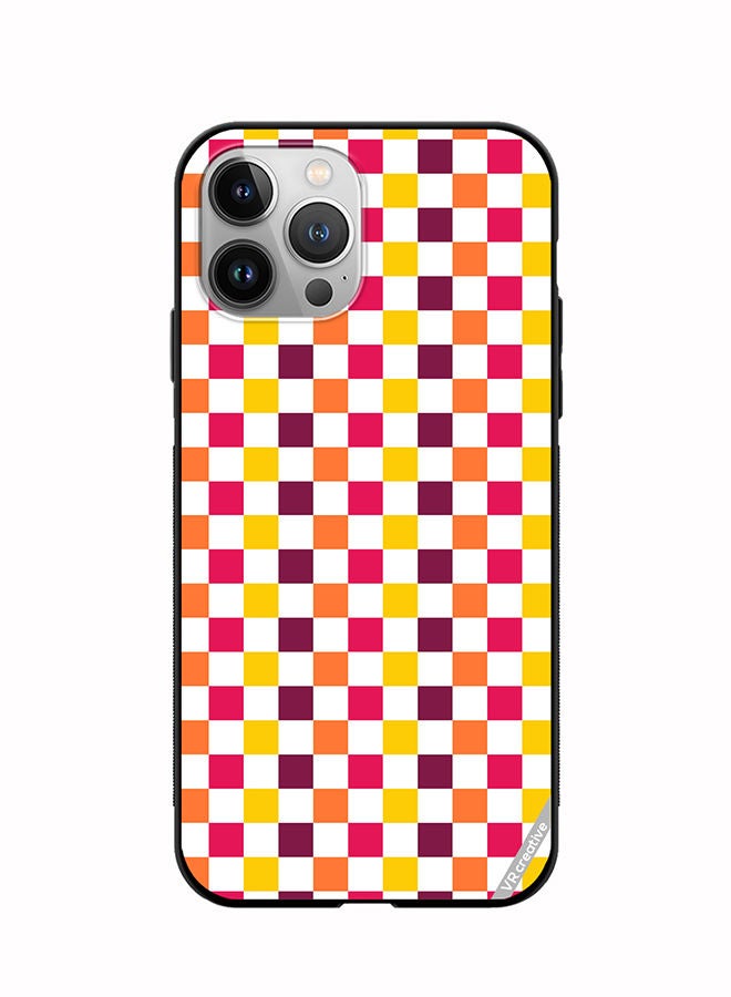 VR CREATIVE Protective Case Cover For Apple iPhone 12 Pro Max Seamless With Colorful Checkerboard1 Design Multicolour - Image 1