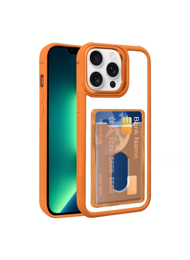 Zaboon Case For iPhone 13 Pro Electroplated Card Bag Acrylic Hybrid TPU Phone Case - Image 1