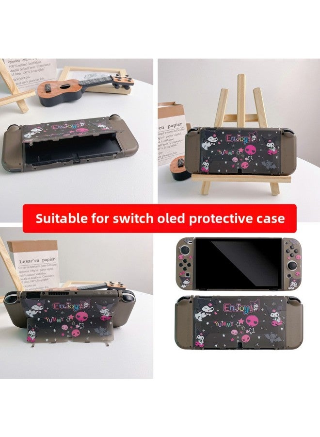 Loquat Applicable To Nintendo Switch OLED Protective Shell Star Skull Coolomi TPU Drop-resistant Game Machine Protective Cover-Model:Spy Play House Theme (yellow Switch Oled)  - Image 2