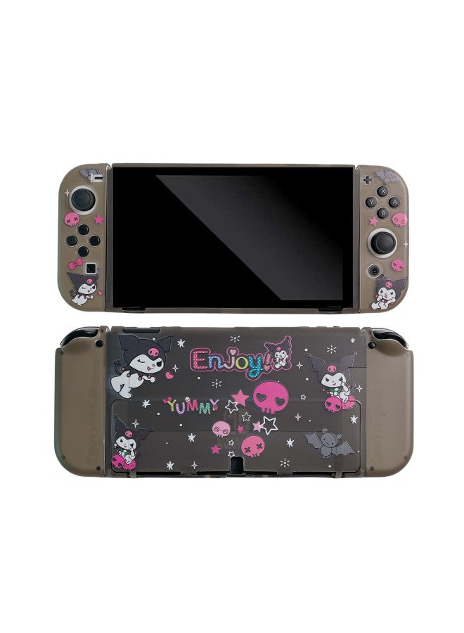 Loquat Applicable To Nintendo Switch OLED Protective Shell Star Skull Coolomi TPU Drop-resistant Game Machine Protective Cover-Model:Spy Play House Theme (yellow Switch Oled)  - Image 3