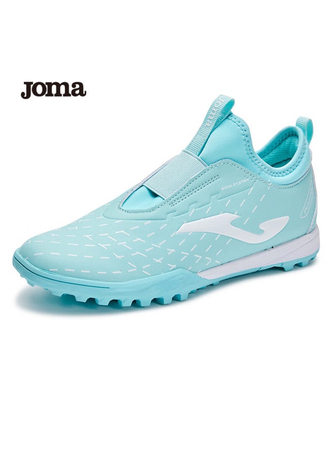 Joma أحذية كرة القدم للأطفال من جومّا، أحذية مطاطية مضادة للانزلاق، مقاومة للاهتراء، مناسبة لطلاب المدارس الابتدائية، لتدريب كرة القدم، باللون الأزرق والأبيض، مقاس 29 - Image 5