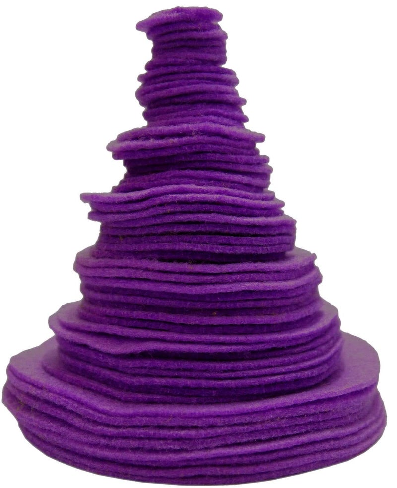 Playfully Ever After Purple Craft Felt Circles (Mixed Size Pack - 56pc) - Image 1