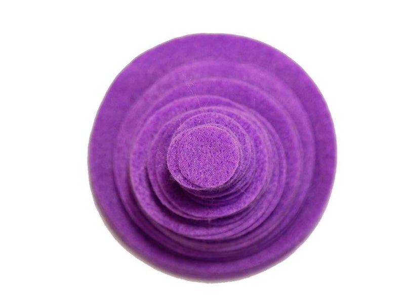 Playfully Ever After Purple Craft Felt Circles (Mixed Size Pack - 56pc) - Image 2