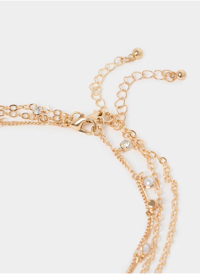 Styli - Butterfly Pendant Layered Necklace - Image 1