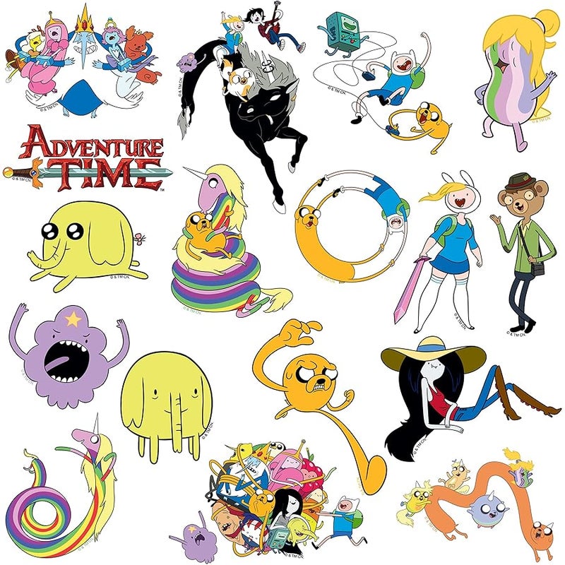 GRAPHICS & MORE Adventure TIME Characters 50ct Vinyl Large Deluxe Stickers Variety Pack - Laptop, Water Bottle, Scrapbooking, Tablet, Skateboard, Indoor/Outdoor - Set of 50 - Image 3