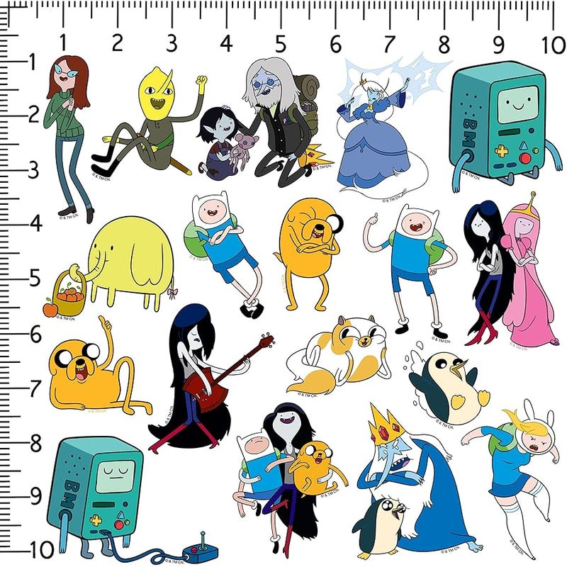 GRAPHICS & MORE Adventure TIME Characters 50ct Vinyl Large Deluxe Stickers Variety Pack - Laptop, Water Bottle, Scrapbooking, Tablet, Skateboard, Indoor/Outdoor - Set of 50 - Image 2