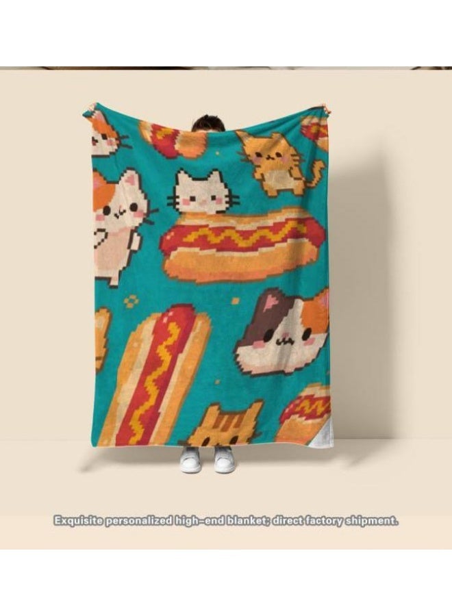 general Children's or student cartoon flannel thin blanket (warm and comfortable, suitable for sleep, games) 100cm*150cm - 813 - Image 3