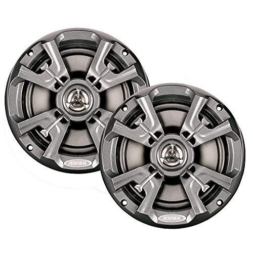 Jensen MSX60RVR Marine Speakers 6.5" Coaxial Speaker, Completely Waterproof With UV Resistant Materials To Withstand the Outdoor Elements, Sold as Pair, Graphite Gray - Image 2