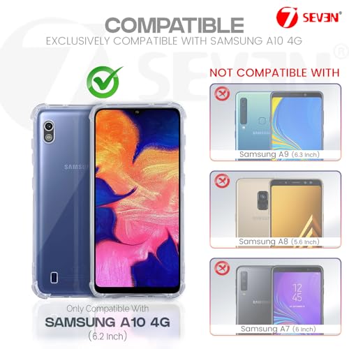 7-Seven 7SEVEN® Back Cover for Samsung Galaxy A10 4G Transparent Mobile Back Case Shock Proof Design Camera Edges Protection Crystal Clear Phone Case Silicon Soft TPU & Flexible Bumper Phone Cover - Image 2