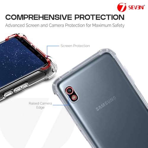 7-Seven 7SEVEN® Back Cover for Samsung Galaxy A10 4G Transparent Mobile Back Case Shock Proof Design Camera Edges Protection Crystal Clear Phone Case Silicon Soft TPU & Flexible Bumper Phone Cover - Image 4