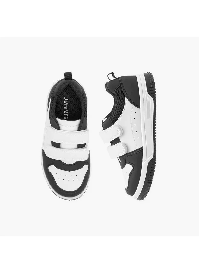 جونيورز Boys Colourblock Sneakers with Hook and Loop Closure
