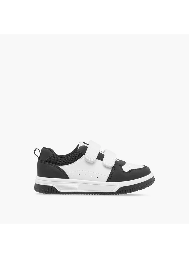 JUNIORS Boys Colourblock Sneakers with Hook and Loop Closure
