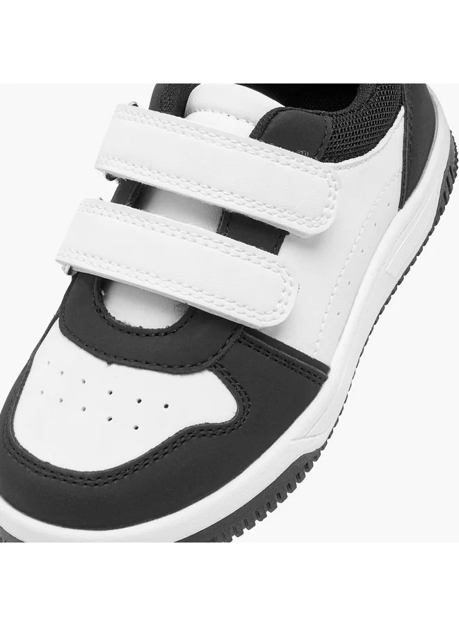 JUNIORS Boys Colourblock Sneakers with Hook and Loop Closure
