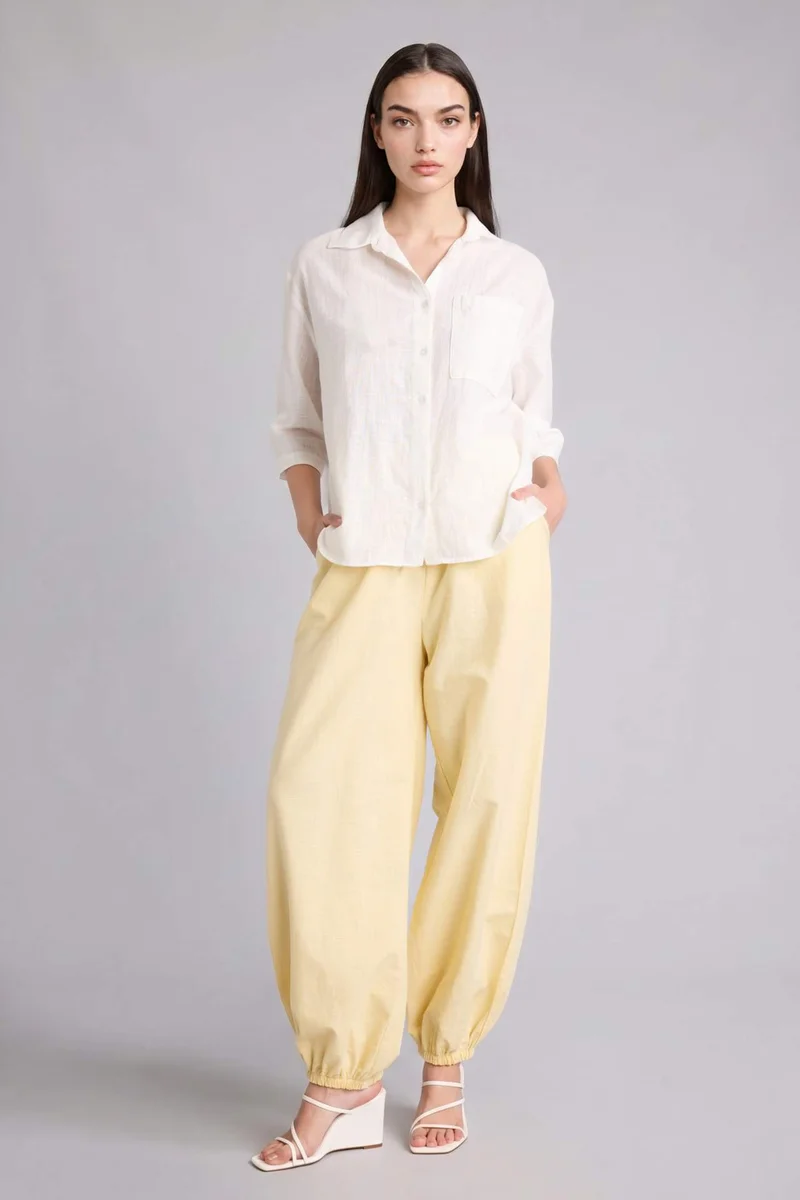 ديفاكتو Oversize Fit Shirt Collar Cotton Short Sleeve Shirt