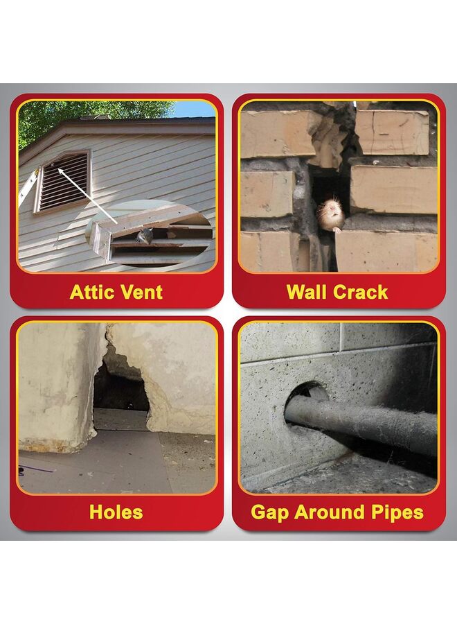 Steel Wool - 3.2"x7.5 Ft Fill Fabric, Gap Blocker, Protects Against Animals in Holes, Pipelines, Wall Cracks, and Vents for Garden, House, Garage (Size : A) - Image 5