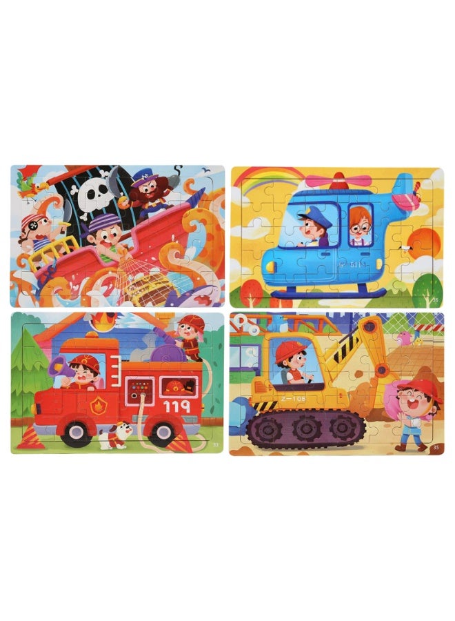 بيتوبي 4 حزم لغز ما قبل المدرسة تعلم الألغاز مجموعة هدية الألغاز خطوة حفلات الألغاز هدايا للرجال والفتيات لا غنى عنها، لغز السفر المحمولة، 22 * 15cm - Image 1