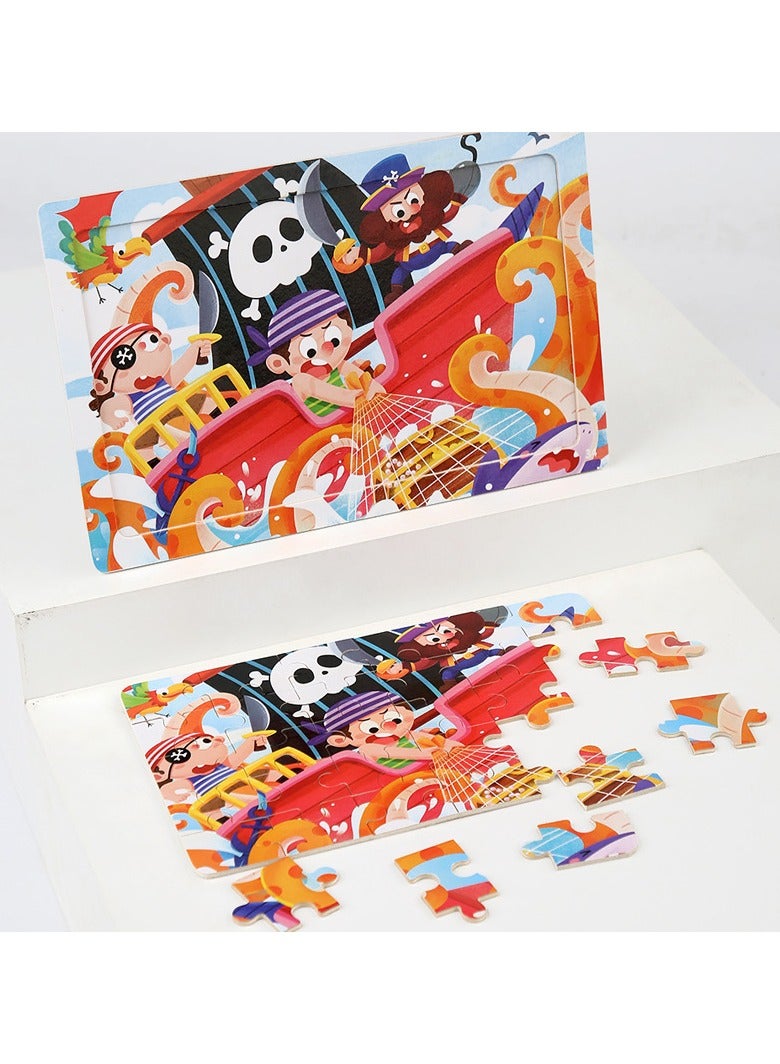 بيتوبي 4 حزم لغز ما قبل المدرسة تعلم الألغاز مجموعة هدية الألغاز خطوة حفلات الألغاز هدايا للرجال والفتيات لا غنى عنها، لغز السفر المحمولة، 22 * 15cm - Image 3