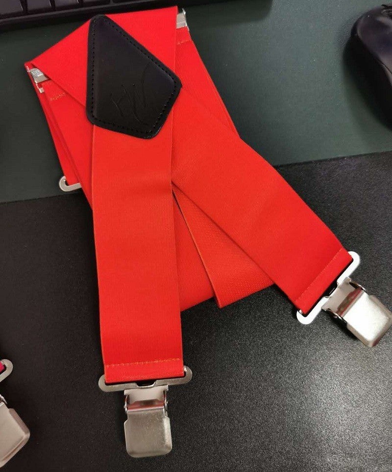 Elastic Braces for Workwear Orange double-sided printing 