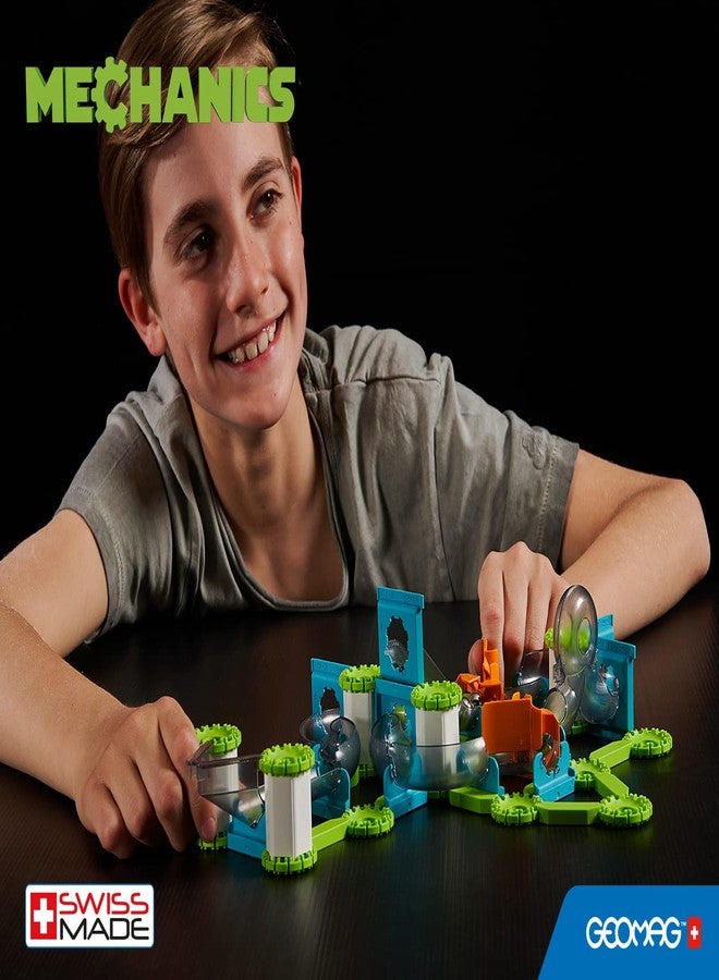Geomag Gravity Classic Mechanics Magnetic Toys for Kids Ages 8+, 153pc Educational STEM Magnets for Kids - Swiss-Made Magnetic Blocks, Tiles and Building Toys from 100% Recycled Plastic - Image 2