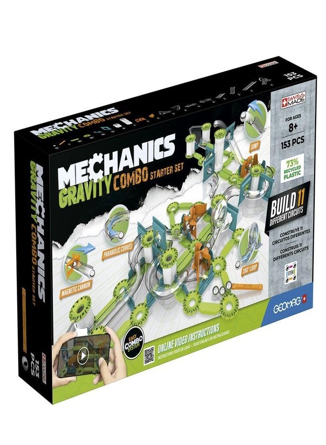 Geomag Gravity Classic Mechanics Magnetic Toys for Kids Ages 8+, 153pc Educational STEM Magnets for Kids - Swiss-Made Magnetic Blocks, Tiles and Building Toys from 100% Recycled Plastic - Image 5